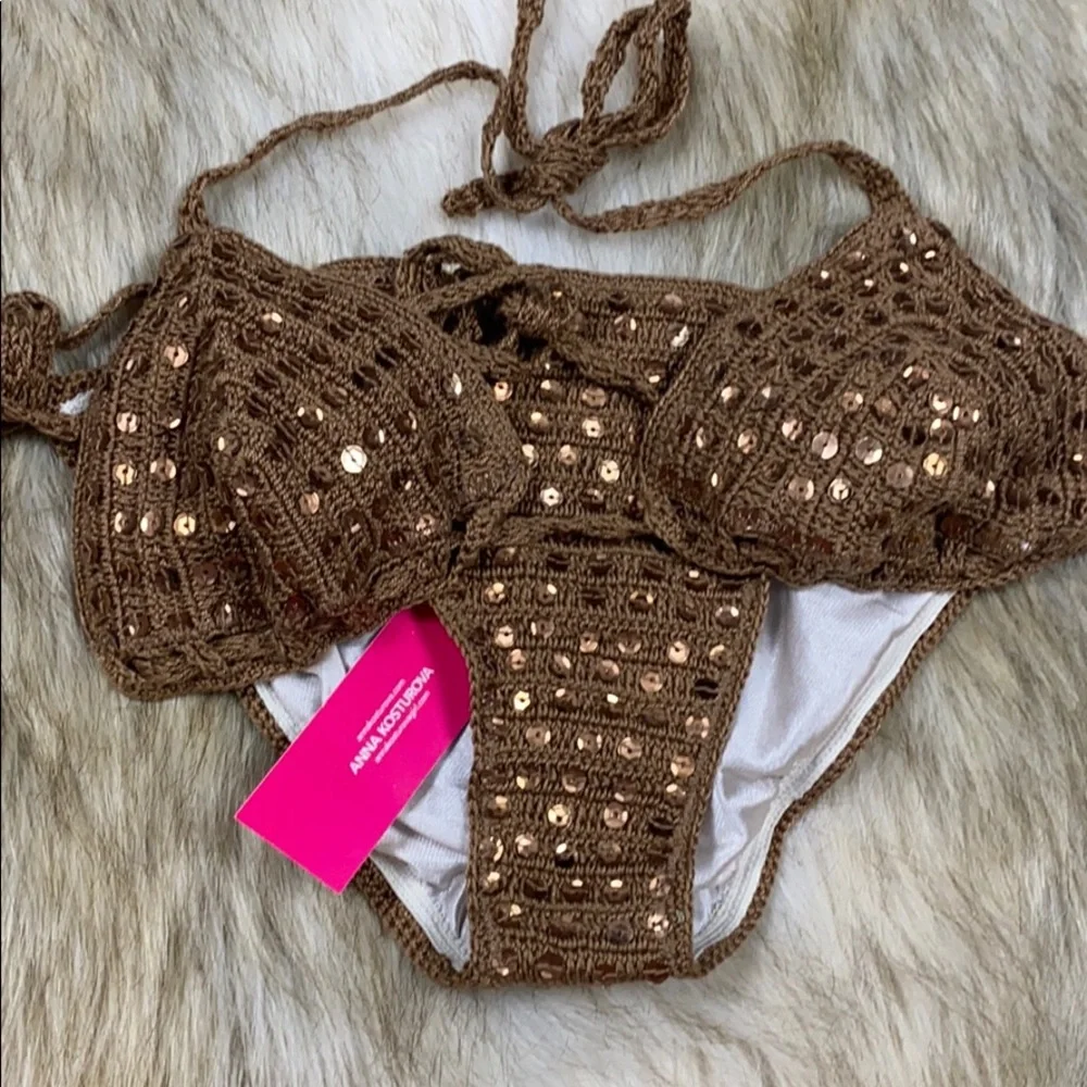 Anna Kosturova Sequin Embellishment Bikini, Medium - Picture 12 of 12